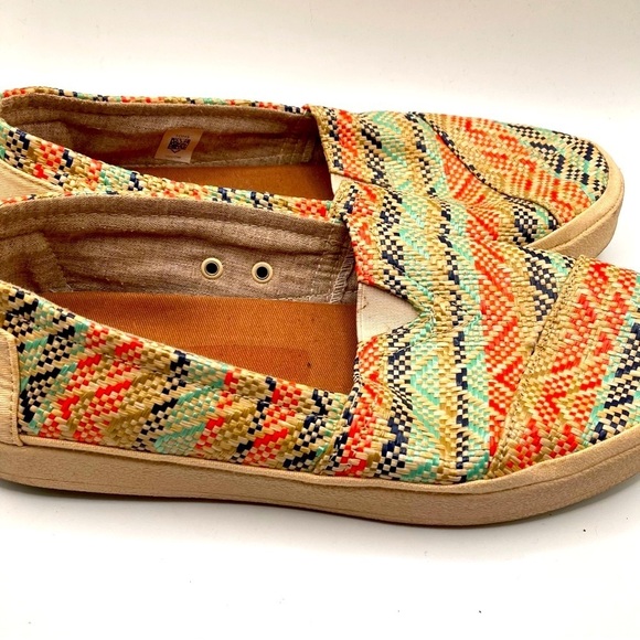 TOMS Avalon Slipon Woven Ankle High Fabric flat shoe womens size 8.5 - Picture 5 of 7